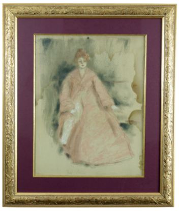 Picture of Antique Print Portrait of Minnie Maddern Fiske (1865 - 1932) in Becky Sharp