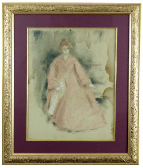 Picture of Antique Print Portrait of Minnie Maddern Fiske (1865 - 1932) in Becky Sharp