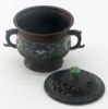 Picture of Antique Chinese Champleve Pot with Lid