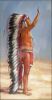 Picture of Hubert Wackermann - Indian Chief In Prayer Watercolor