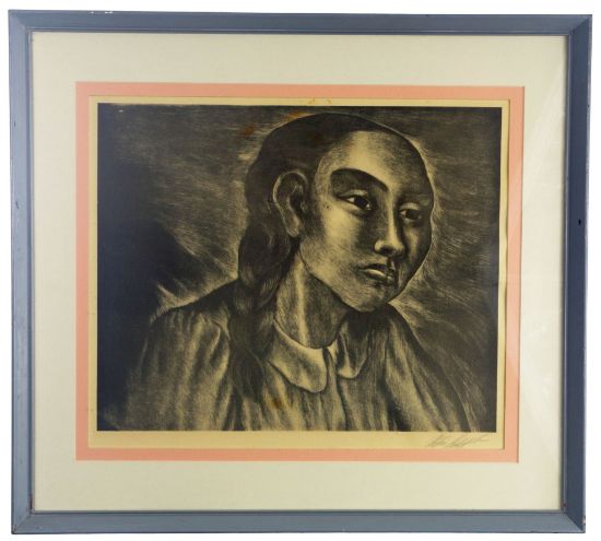 Picture of Portrait of a Woman, Offset Lithograph, after Celia Calderon (1921 - 1969)