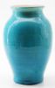 Picture of 1950 Pisgah Forest Turquoise Glazed Vase — Ribbed Form