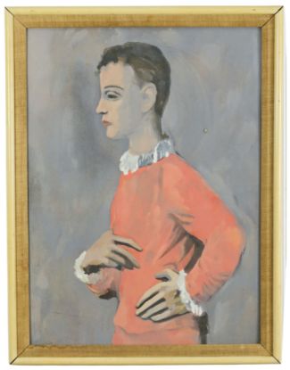 Picture of Boy in Harlequin Jacket, Pochoir after Picasso