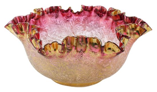 Picture of Moser (Attributed) - Handblown Gilt Art Glass Bowl