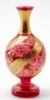 Picture of Antique Bohemian (Attributed to Moser) - Cranberry Glass Vase With Gilded Enamel Decoration
