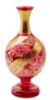 Picture of Antique Bohemian (Attributed to Moser) - Cranberry Glass Vase With Gilded Enamel Decoration