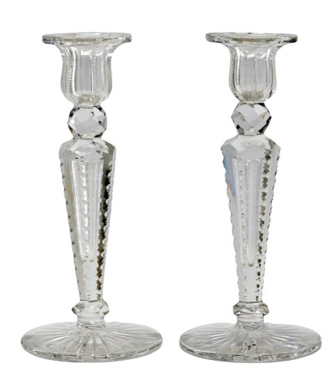 Picture of American Brilliant Cut Glass Candlestick, pair