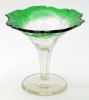 Picture of Antique Clear to Green Cut Glass Compote