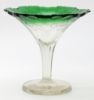 Picture of Antique Clear to Green Cut Glass Compote