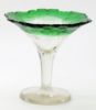 Picture of Antique Clear to Green Cut Glass Compote
