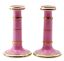 Picture of Antique Old Paris Porcelain Pink Candlesticks, pair
