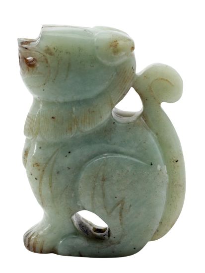 Picture of Antique Chinese Celadon Nephrite Jade Foo Dog Belt Toggle