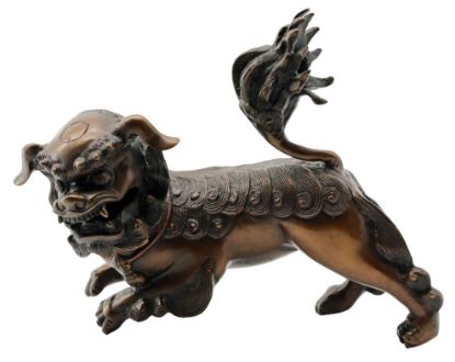Picture of Vintage Chinese Bronze Foo Dog