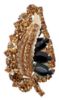 Picture of Vintage Juliana Style (Attributed) - Rhinestone Leaf Brooch in Honey Amber