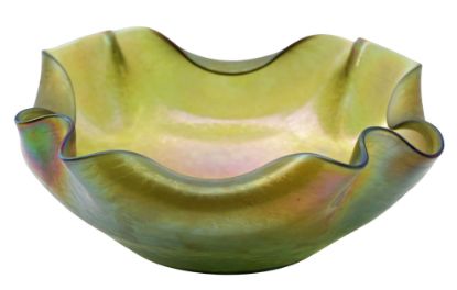 Picture of Antique Loetz Crete Papillon Iridescent Glass Bowl