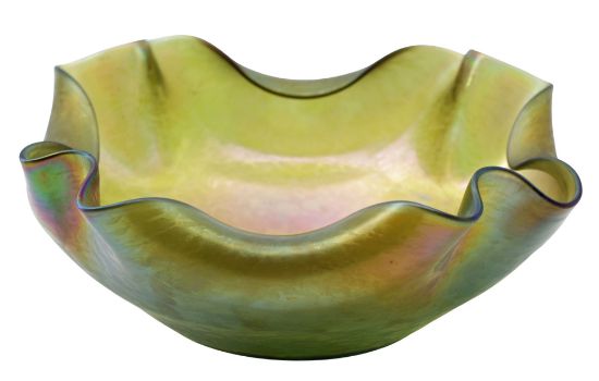 Picture of Antique Loetz Crete Papillon Iridescent Glass Bowl