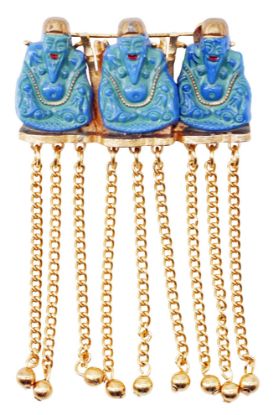 Picture of Vintage Trigere Three Buddha Brooch with Tassles