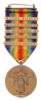 Picture of World War 1 Rainbow Division Victory Ribbon and Medal