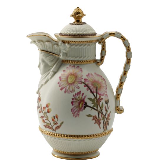 Picture of Antique Royal Worcester Blush Ivory Chocolate Pot