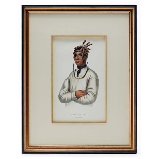 Picture of Caa-Tou-See, an Ojibway, from McKinney and Hall