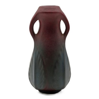 Picture of Van Briggle Pottery (American) - Art Pottery Vase With Mulberry And Dark Blue Glaze
