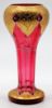 Picture of Bohemian Cranberry Glass Gilt And Jeweled Vase