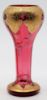 Picture of Bohemian Cranberry Glass Gilt And Jeweled Vase