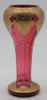 Picture of Bohemian Cranberry Glass Gilt And Jeweled Vase