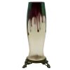 Picture of Antique Bohemian Iridescent Art Glass Mounted Vase