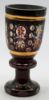Picture of Antique Bohemian Cut to Clear Crystal Enamel Decorated Vessel