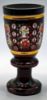 Picture of Antique Bohemian Cut to Clear Crystal Enamel Decorated Vessel