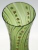 Picture of Antique Bohemian (Attributed) - Green Optic Swirl Enamel Decorated Vase