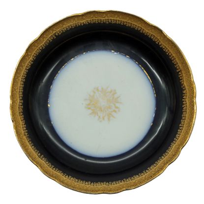 Picture of Antique Jean Pouyat Limoges (JPL) Cobalt & Gilt Porcelain Bowl, France c. 1891-1932
