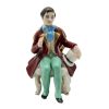 Picture of Vintage Porzellanfabrik F. Wessel (Germany) - Seated Gentleman Porcelain Figurine