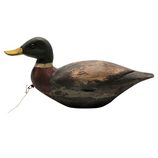 Picture of Antique Great Lakes Region - Carved Mallard Drake Duck Decoy