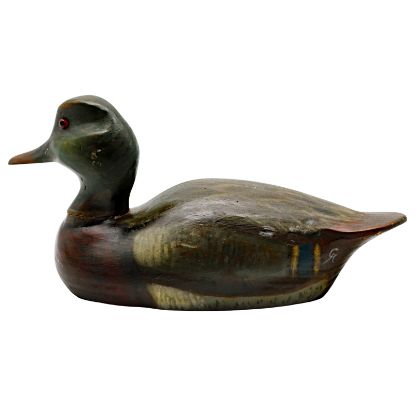 Picture of Vintage American Hand-Carved Mallard Hen Duck Decoy Form