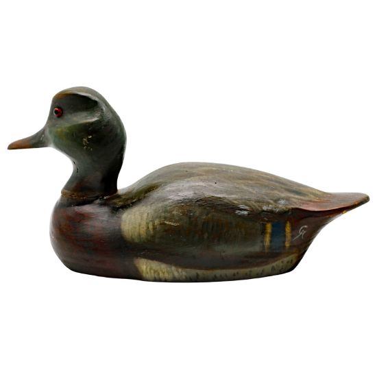 Picture of Vintage American Hand-Carved Mallard Hen Duck Decoy Form