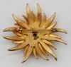 Picture of Vintage Mid-Century Modernist Sunburst Rhinestone Brooch - Gold-Tone