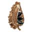 Picture of Vintage Juliana Style (Attributed) - Rhinestone Leaf Brooch in Honey Amber