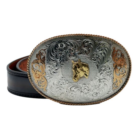 Picture of Montana Silversmiths - Western Horse Head Belt Buckle