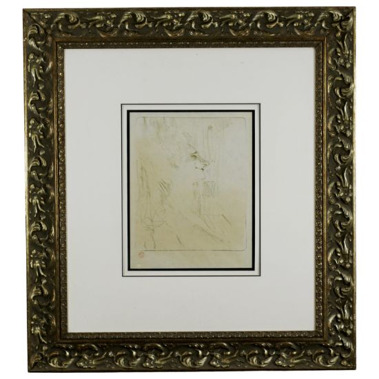 Picture of Henri De Toulouse-Lautrec - Yvette Guilbert Lithograph