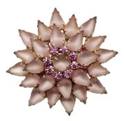 Juliana Pink Flower Brooch