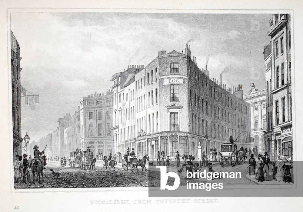 Coventry Street in London around 1800